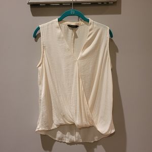 Banana Republic Cream Wrap Shirt Small